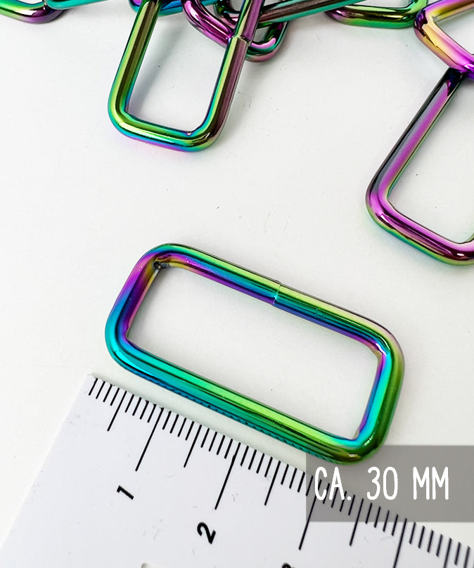 lenipepunkt-schlaufe-metallring-regenbogen-30-mm-taschenring image 2