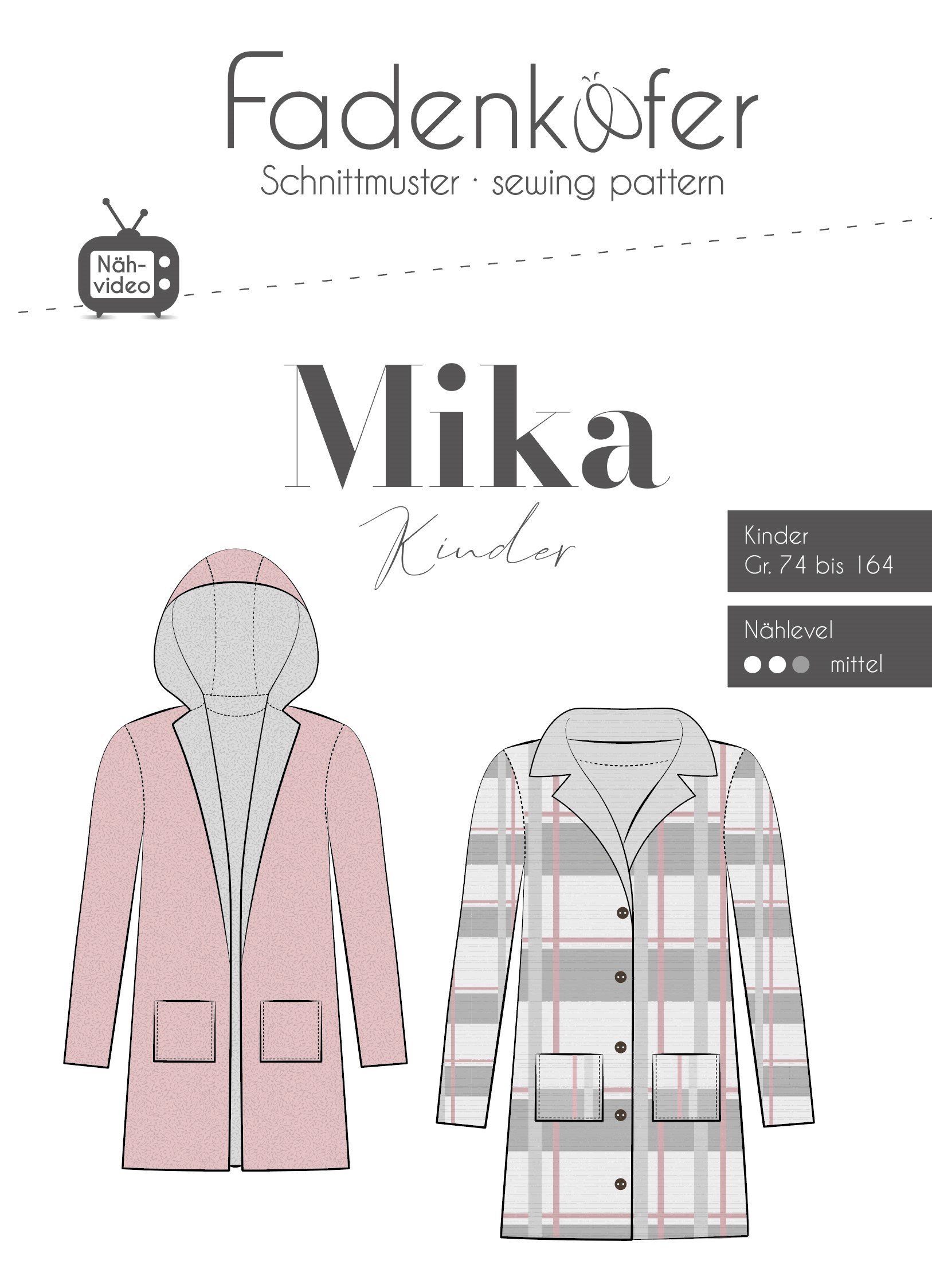 fadenk-fer-mika-kinder-papierschnittmuster-mantel-74-164 image 1