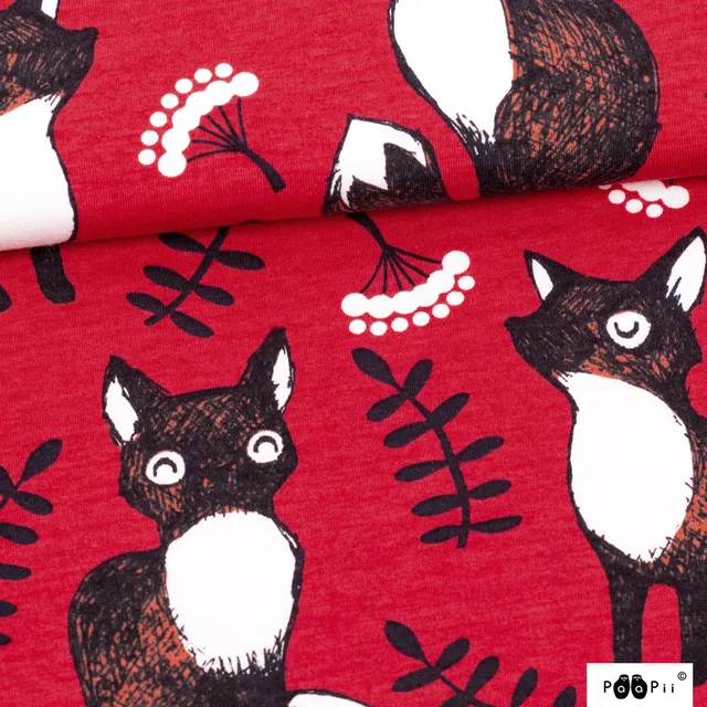 n-hfrosch-stoffe-fuchs-nuutti-bio-jersey-stoff-rot image 1