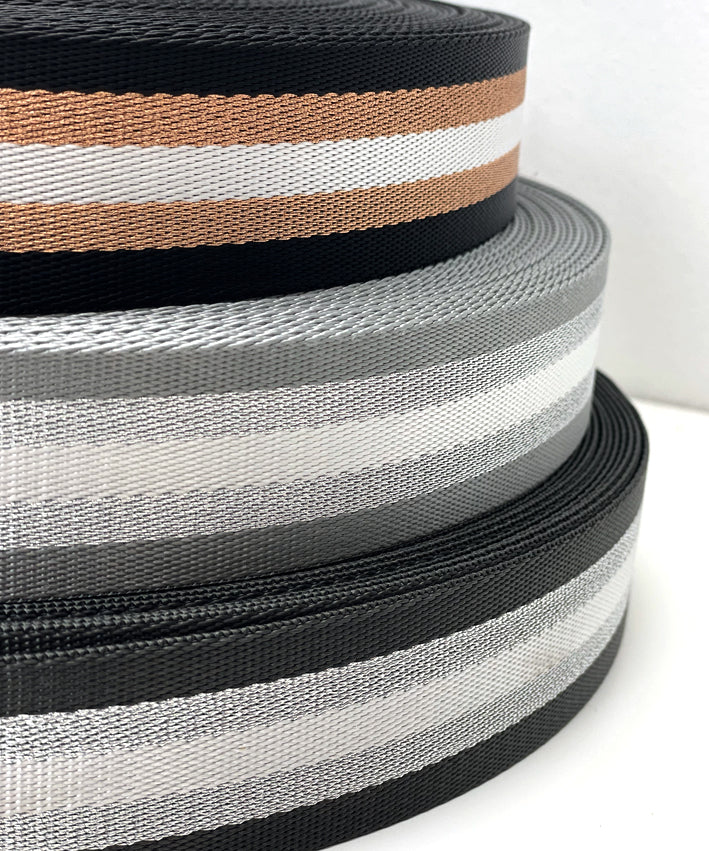 lenipepunkt-streifen-glitzer-gurtband-4-cm-rot-silber-polyester image 3