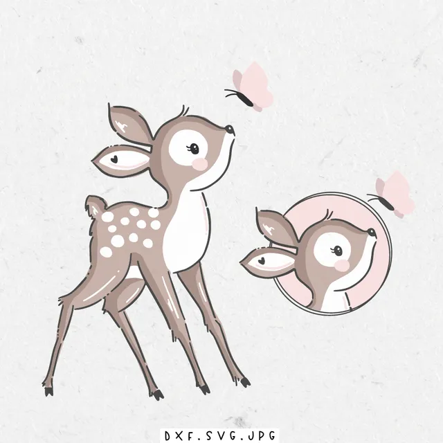 paul-clara-plottdateien-bambi-bella-plottervorlage-download image 1