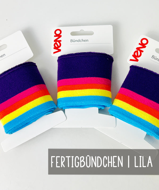 lenipepunkt-veno-fertig-b-ndchen-cuffs-lila-b-ndchenstoff image 1