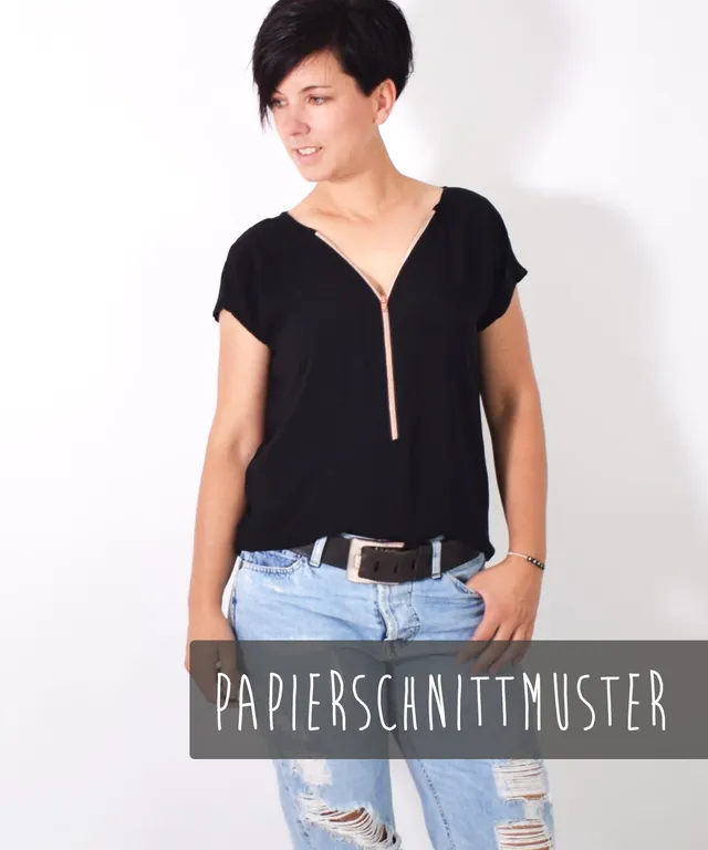lenipepunkt-schnittmuster-131-zipper-bluse-papierschnitt-gr-32-58 image 1