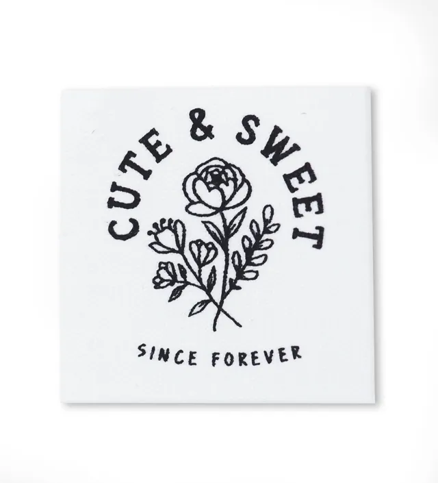 paul-clara-baumwoll-labels-cute-sweet-rose-etikett-4x4cm image 1