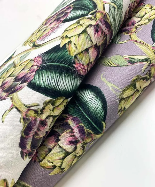 lenipepunkt-artischocke-canvas-taschenstoff-lavendel-baumwolle image 1