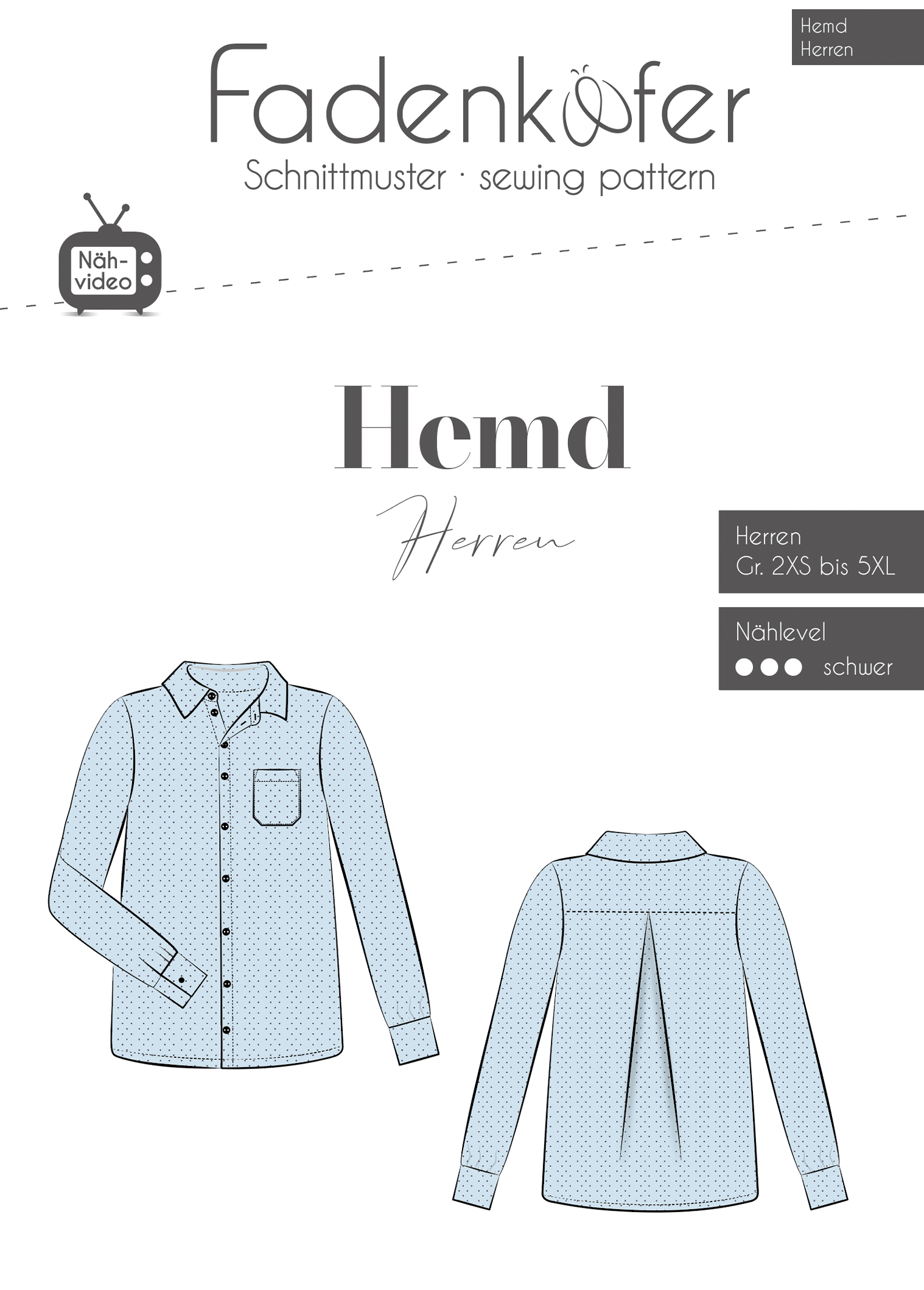 fadenk-fer-papierschnittmuster-hemd-herren-schnittmuster-2xs-5xl image 1