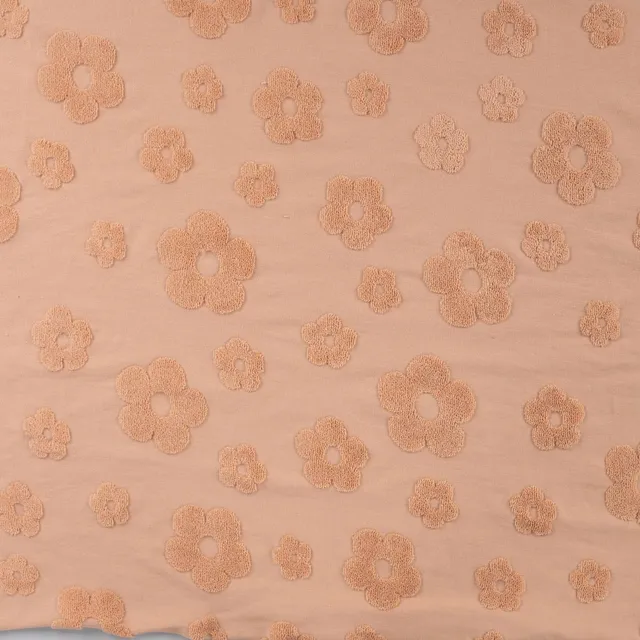 fadenk-fer-baumwoll-jacquard-stoff-blumen-peach-0-5-m image 1