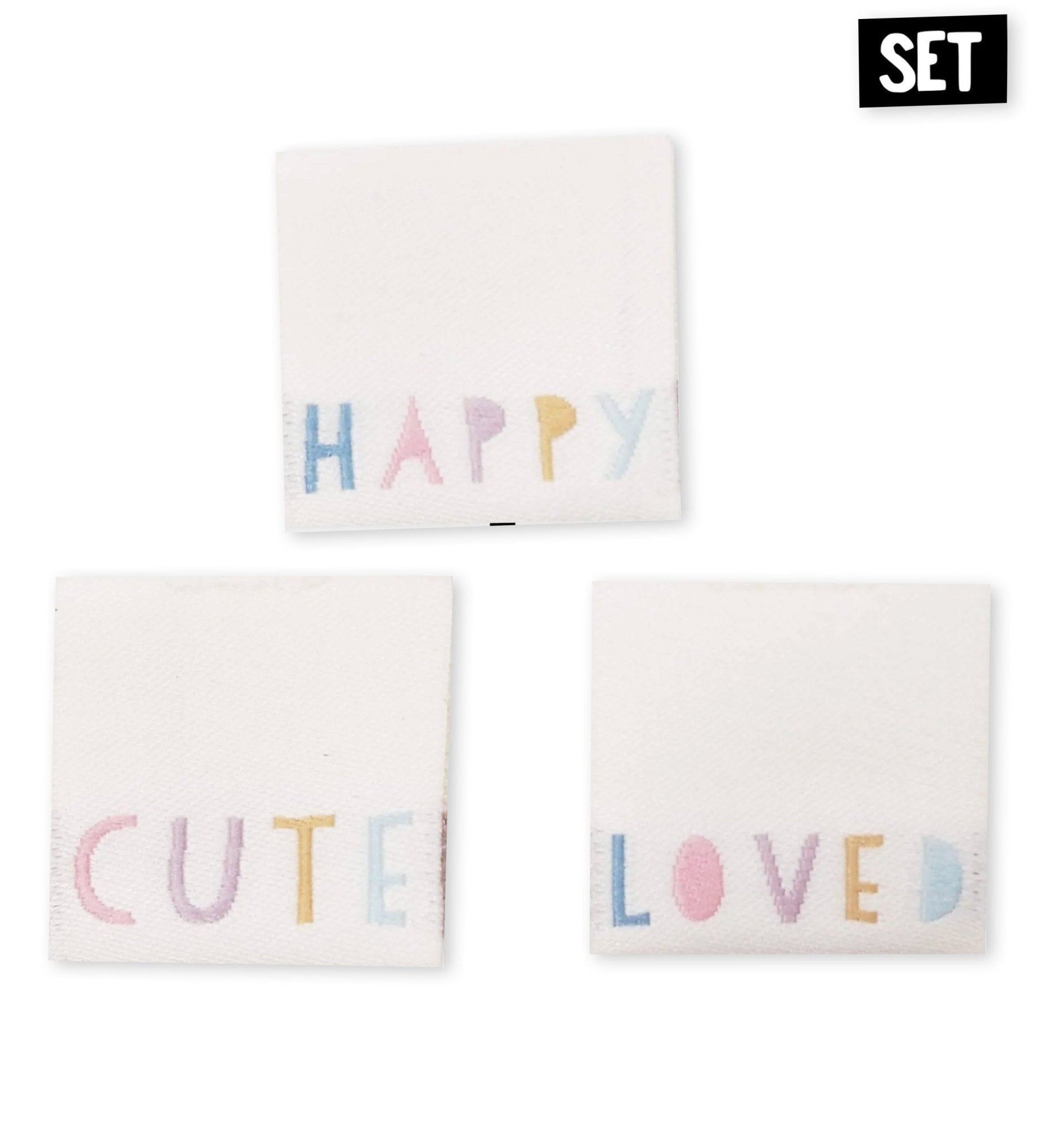 paul-clara-happy-words-weblabel-set-loved-happy-cute image 1