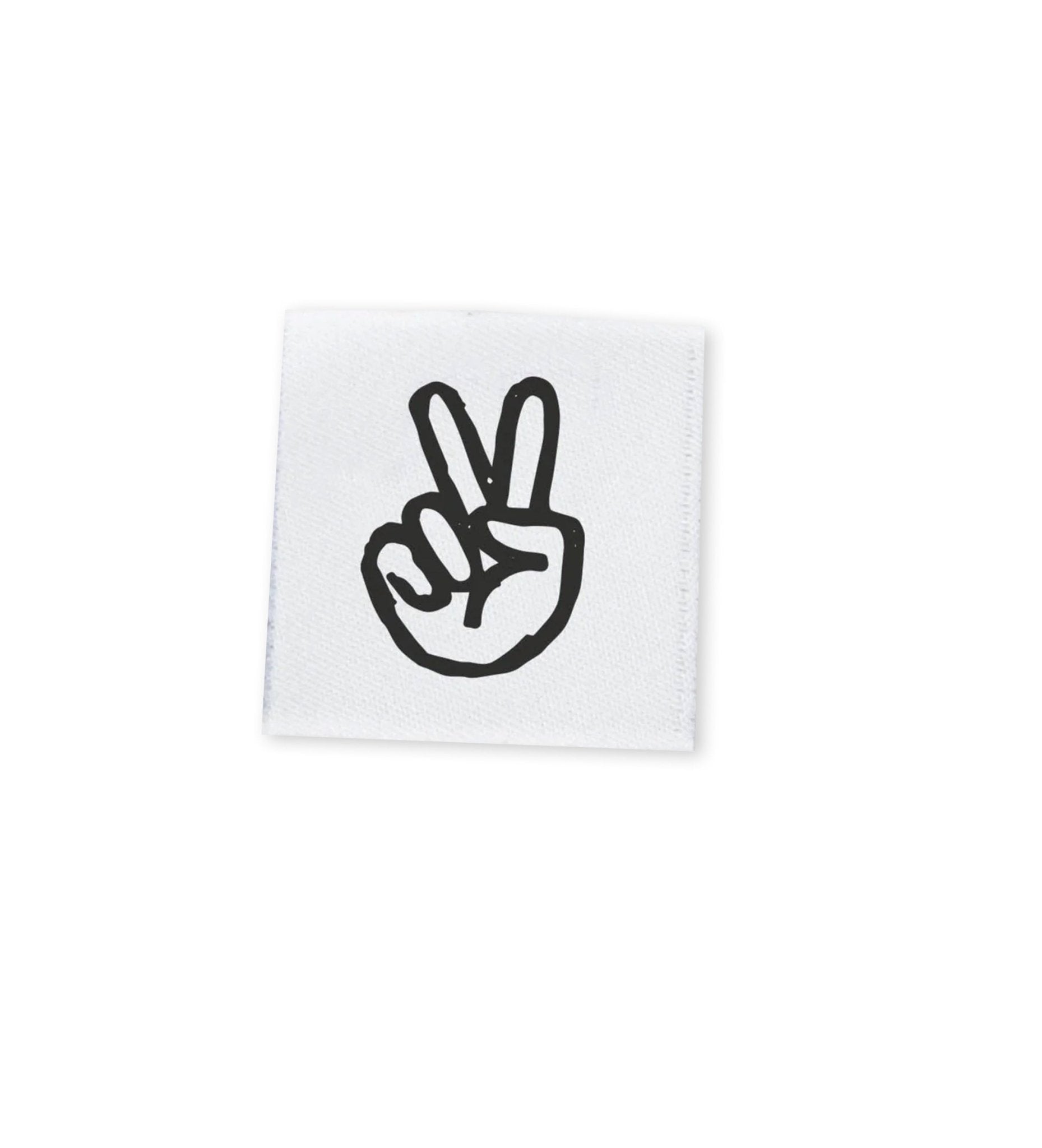 paul-clara-weblabels-peace-hand-mini-weblabel-2x2-cm image 1
