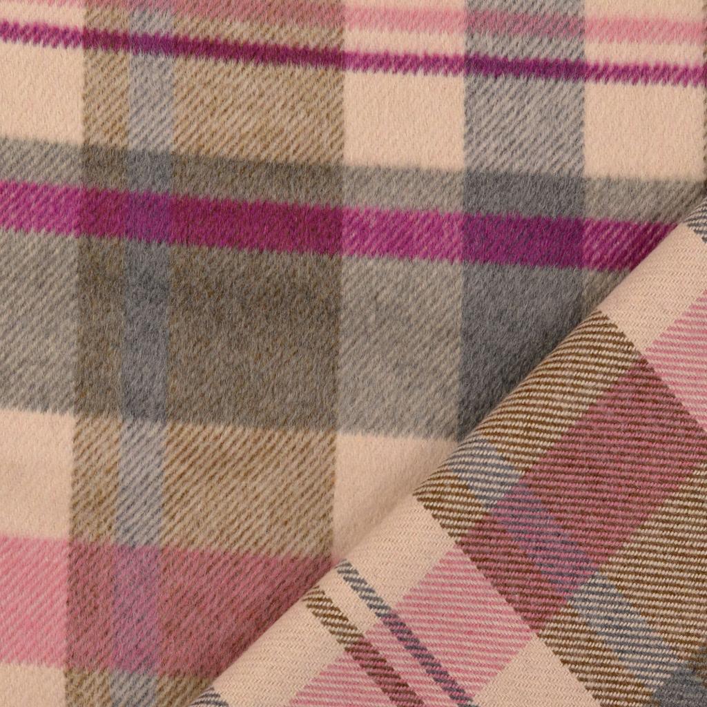 n-hfrosch-mantelflausch-karo-beige-rosa-wollgemisch-mantelstoff image 2