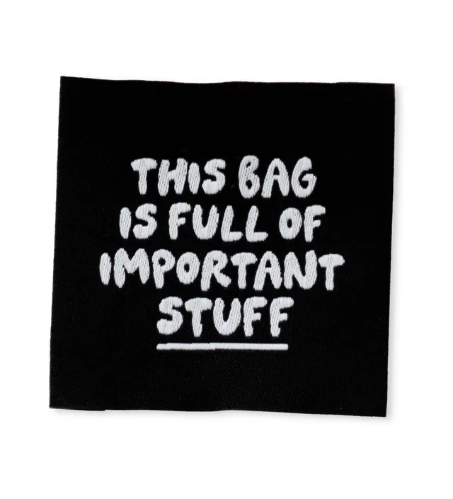 paul-clara-weblabels-this-bag-is-full-weblabel-xl-4x4-cm image 1