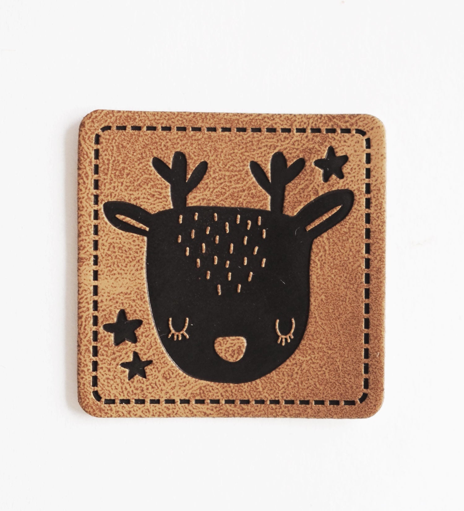paul-clara-kunstleder-labels-rentier-vogel-label-iron-on image 2