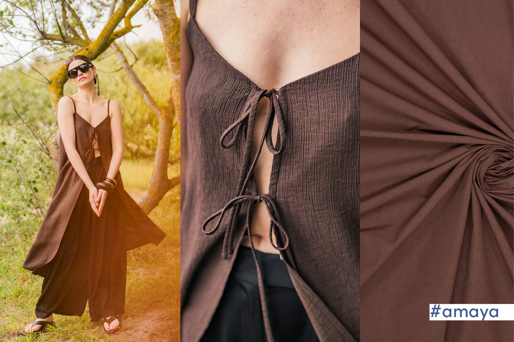 fibre-mood-woven-tencel-webware-dark-brown-meterware image 2