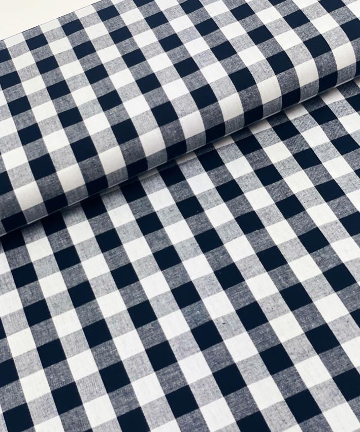 lenipepunkt-baumwolle-vichy-karo-stoff-schwarz-wei-130g image 3