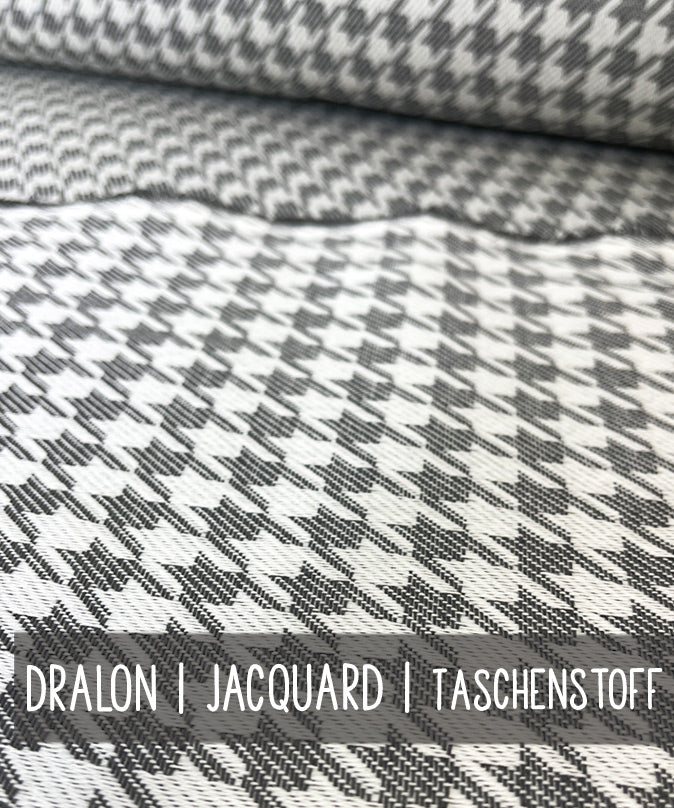 lenipepunkt-dralon-jacquard-taschenstoff-hahnentritt-grau-wei image 1