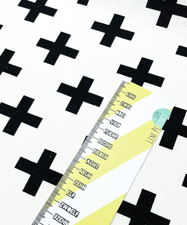 lenipepunkt-canvas-taschenstoff-kreuze-s-w-140-cm-breit image 2