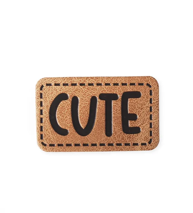 paul-clara-kunstleder-labels-cute-label-iron-on-3-8-cm image 1