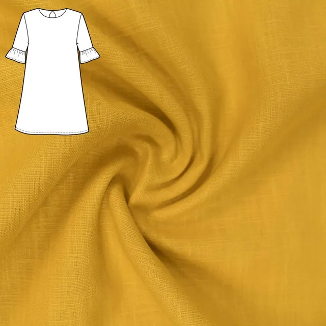n-hfrosch-cantik-n-hpaket-leinen-gelb-kleid image 1