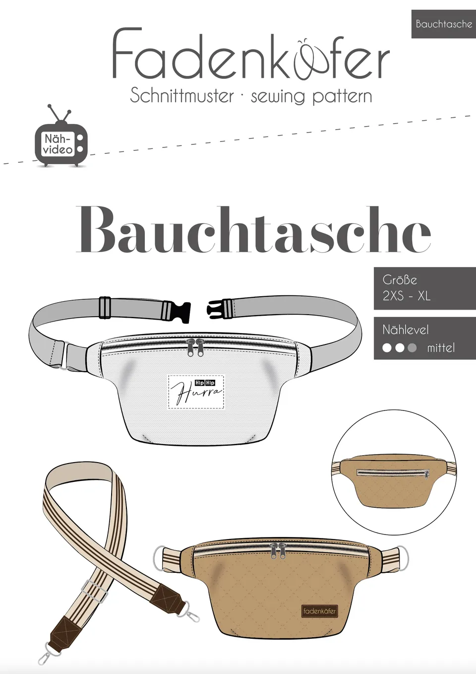 fadenk-fer-papierschnittmuster-bauchtasche-2xs-xl-cord image 1
