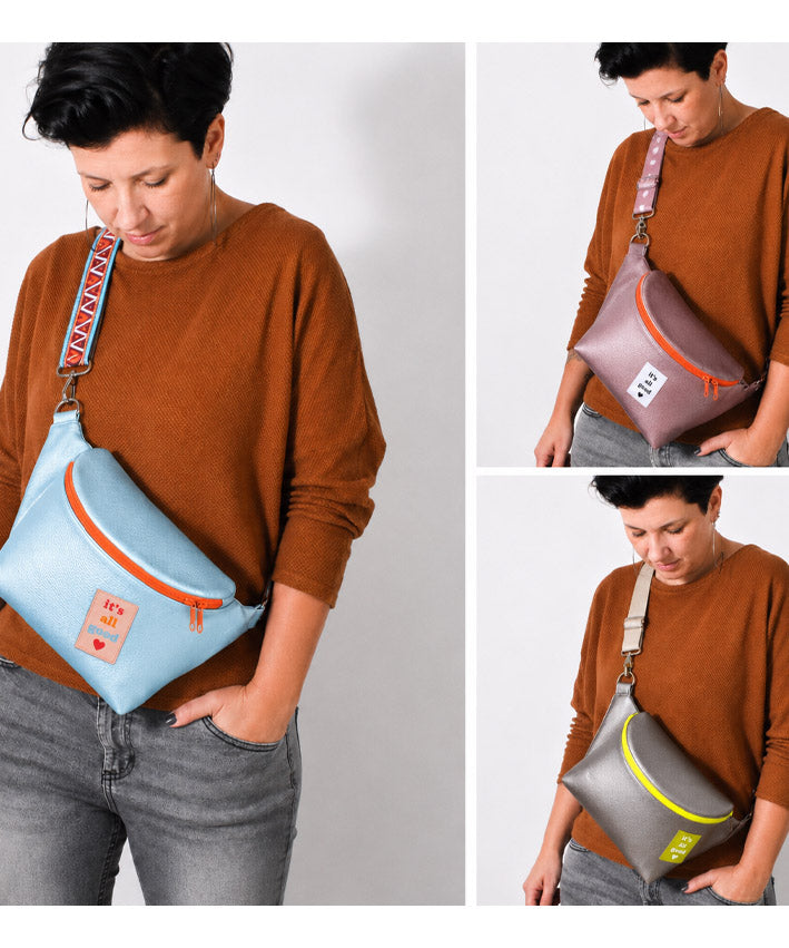 lenipepunkt-cube-bag-materialset-kunstleder-metallic-taupe image 1