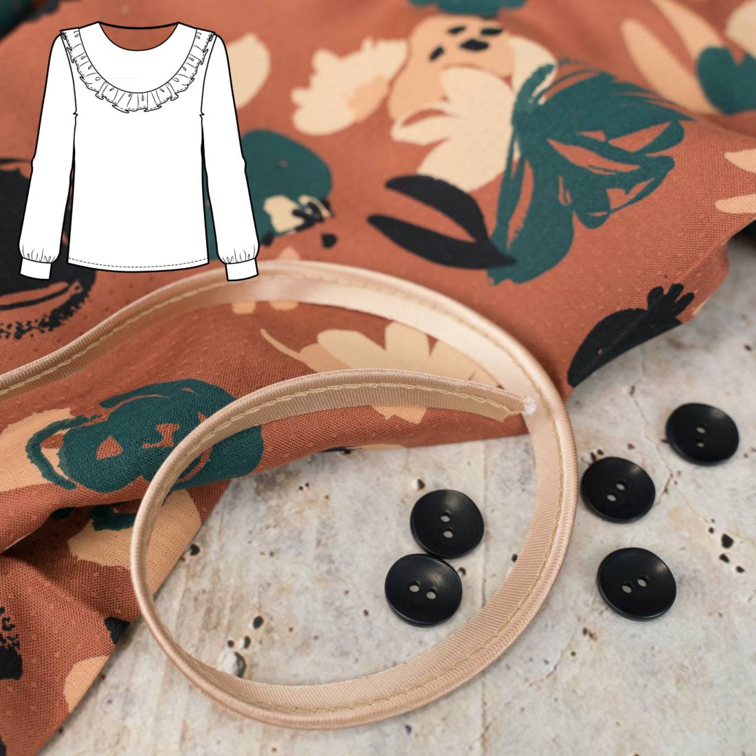 n-hfrosch-n-hpaket-bluse-seni-posie-viskose-mit-paspel image 1