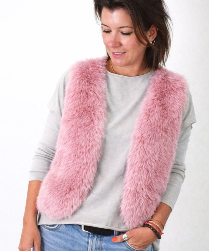 lenipepunkt-fake-fur-kunstfell-uni-meterware-rosa image 4