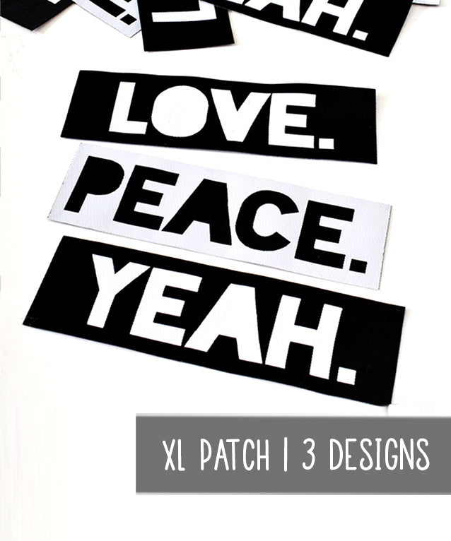 lenipepunkt-xl-patch-love-peace-yeah-15x5-cm-polyester image 1