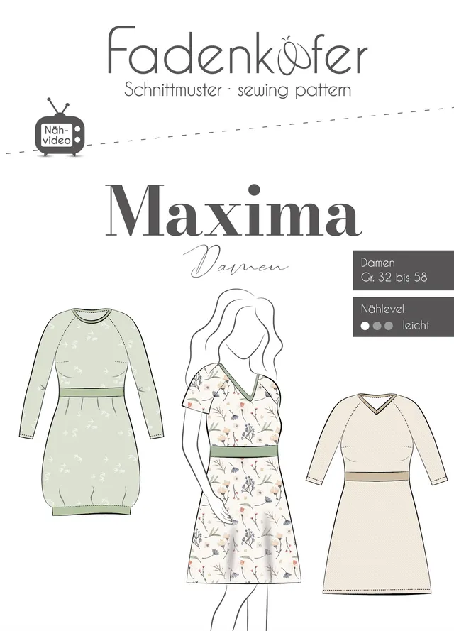 fadenk-fer-maxima-damen-papierschnittmuster-kleid-gr-32-58 image 1
