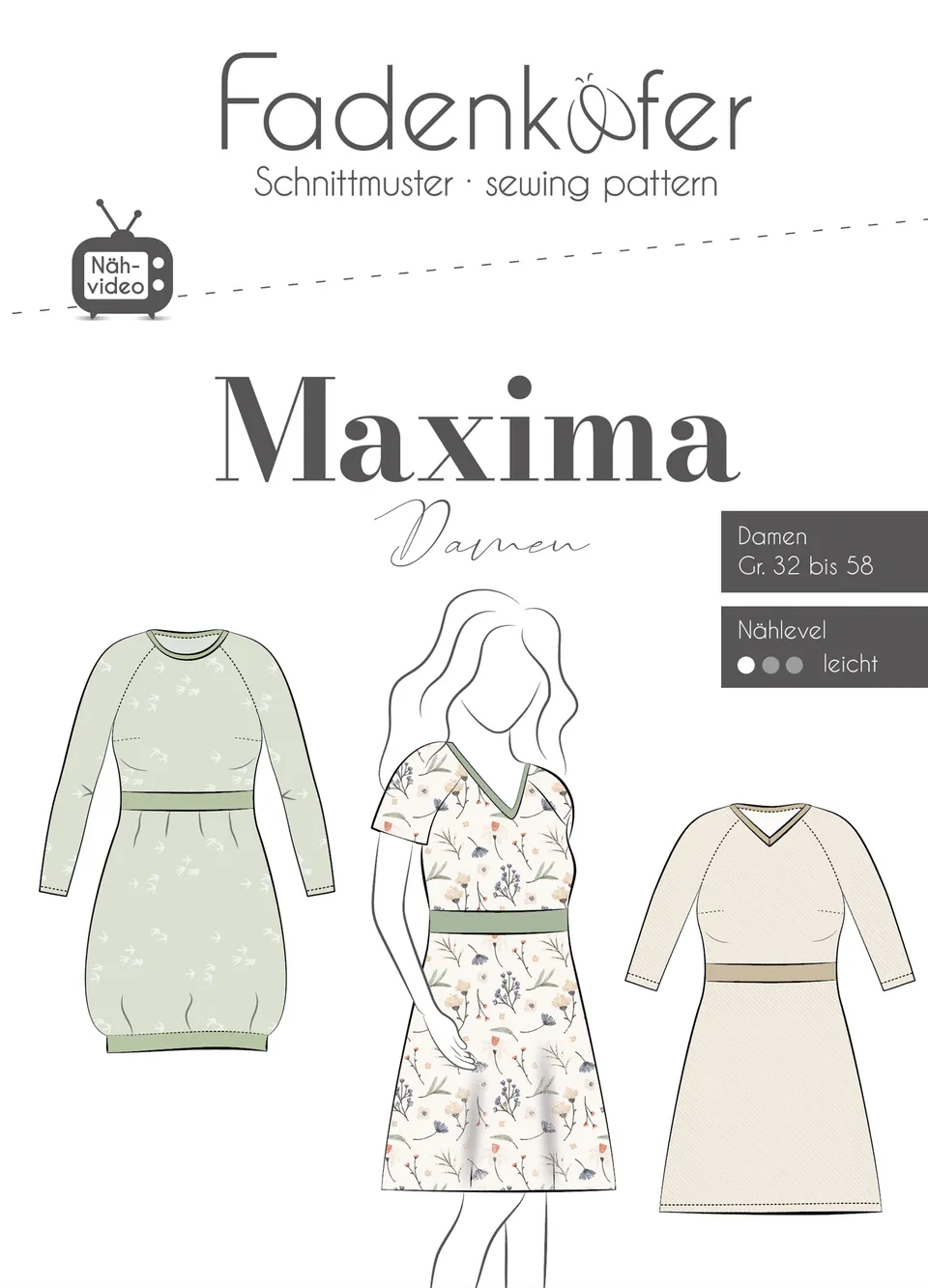 fadenk-fer-maxima-papierschnittmuster-damen-32-58-varianten image 1