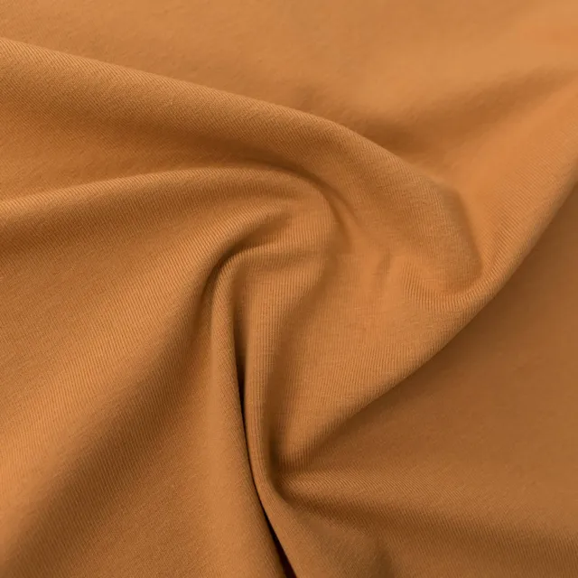 n-hfrosch-baumwolljersey-uni-karamell-stoff-220g image 1