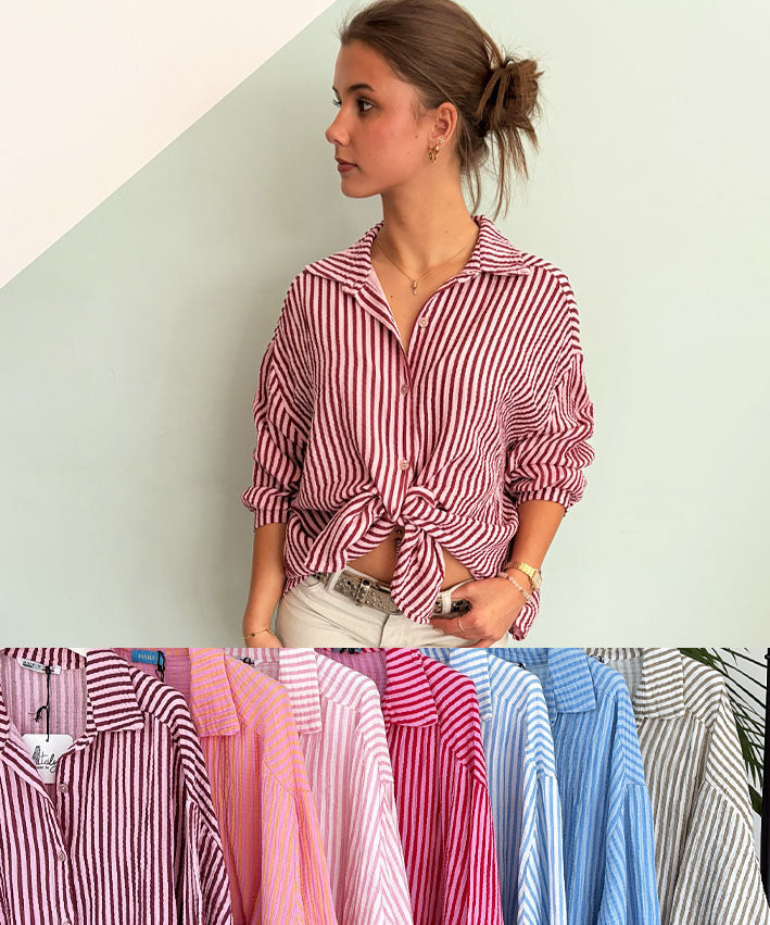 leni-pepunkt-streifen-musselinbluse-damen-rosa-bordeaux image 1