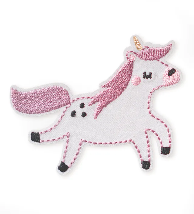 paul-clara-patches-einhorn-gewebter-patch-zum-aufb-geln-7-5x6-3cm image 1