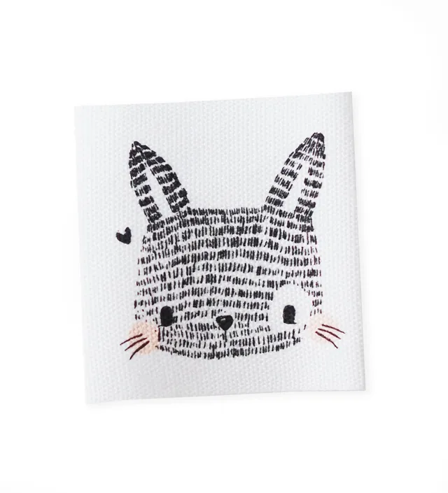 paul-clara-baumwoll-labels-boho-hase-label-3-5-cm image 1