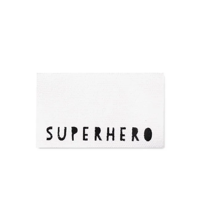 paul-clara-baumwoll-labels-superhero-klapplabel-einn-hen image 1