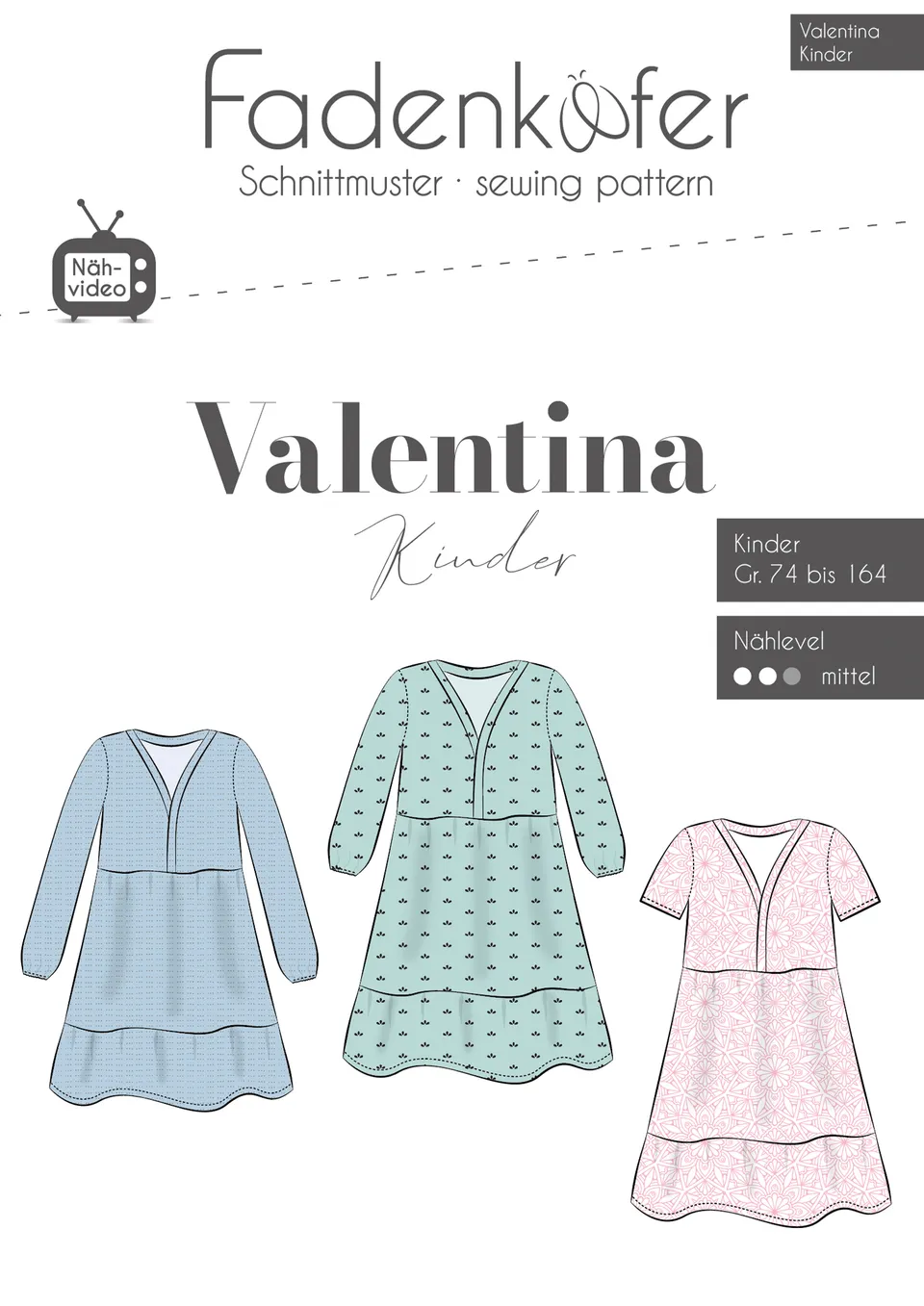 fadenk-fer-kleid-valentina-kinder-schnittmuster-gr-74-164-boho image 1