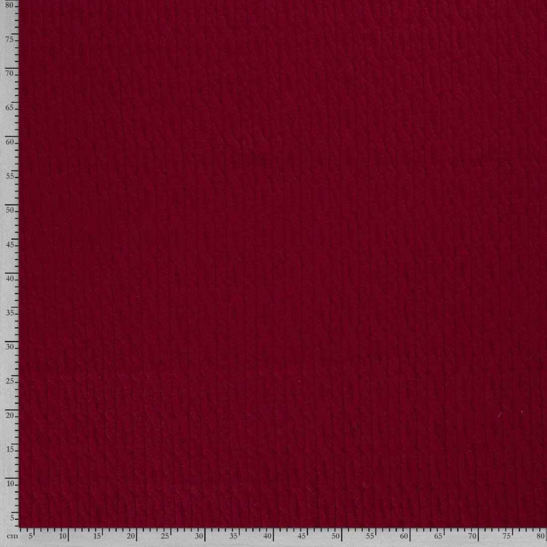 n-hfrosch-stoffe-strick-jacquard-zopfmuster-stoff-dunkelrot image 3