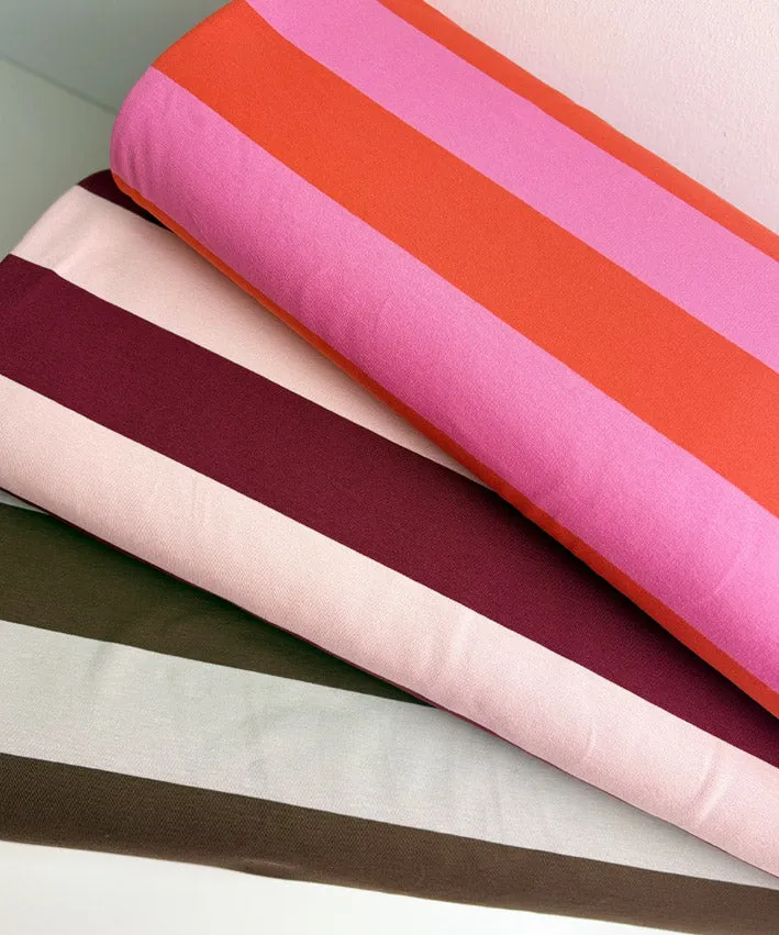 frenchterry-blockstreifen-stoff-baumwolle-pink-sand-rosa image 1