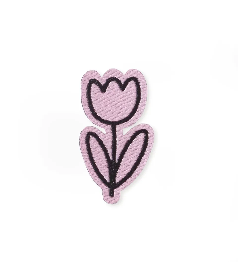 paul-clara-gewebte-patches-mini-patch-tulpe-rosa-b-gelpatch-3-cm image 1