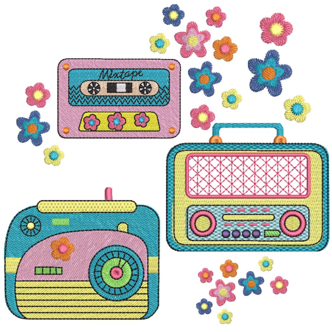 sew-simple-bundle-sound-stickdatei-radio-mixtape-patch-dst-pes image 1