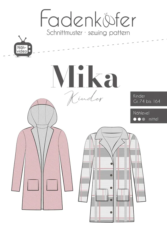 fadenk-fer-mika-kinder-papierschnittmuster-mantel-74-164 image 1