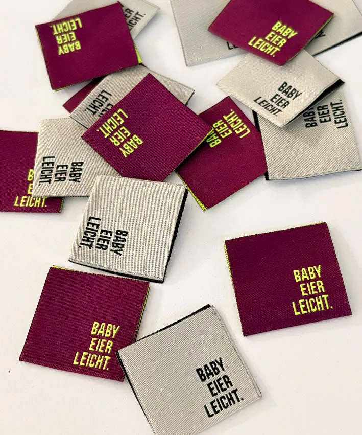 lenipepunkt-kurzwaren-webetiketten-baby-eier-leicht-label-sand-schwarz image 1
