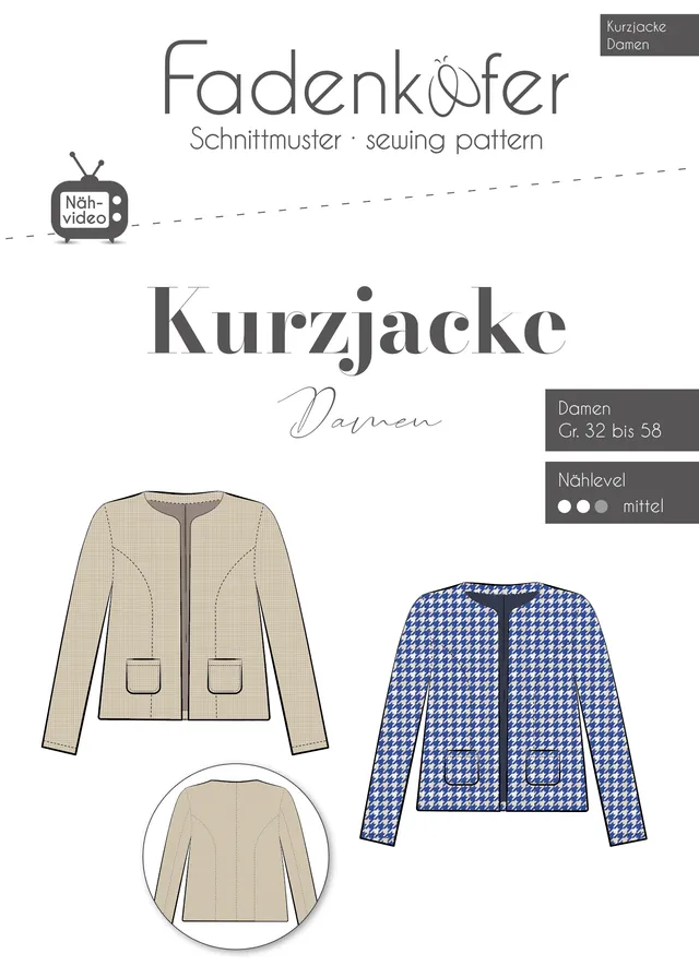 fadenk-fer-kurzjacke-papierschnittmuster-damen-boucl image 1
