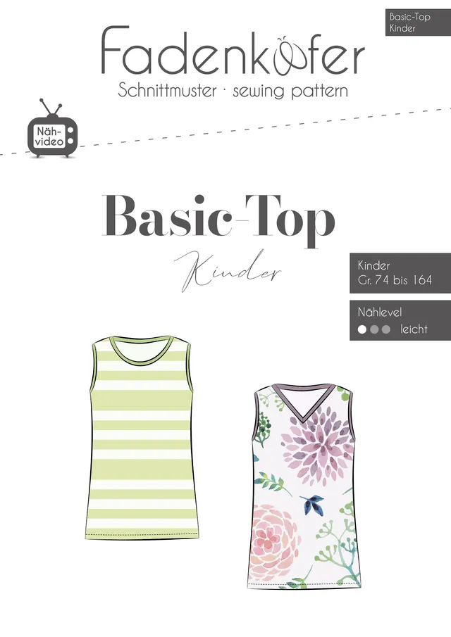fadenk-fer-papierschnittmuster-basic-top-kinder-74-164-v-ausschnitt image 1