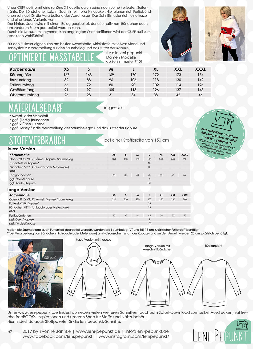 lenipepunkt-schnittmuster-137-cuff-pulli-papierschnitt-xs-xxxl-kapuze image 3