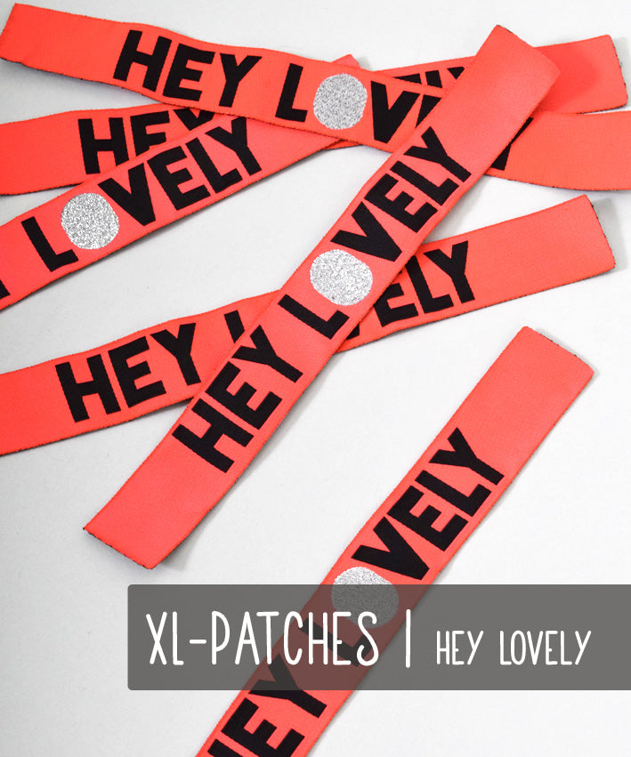 xl-patch-hey-lovely-label-neonpink-18x2-cm-polyester image 1