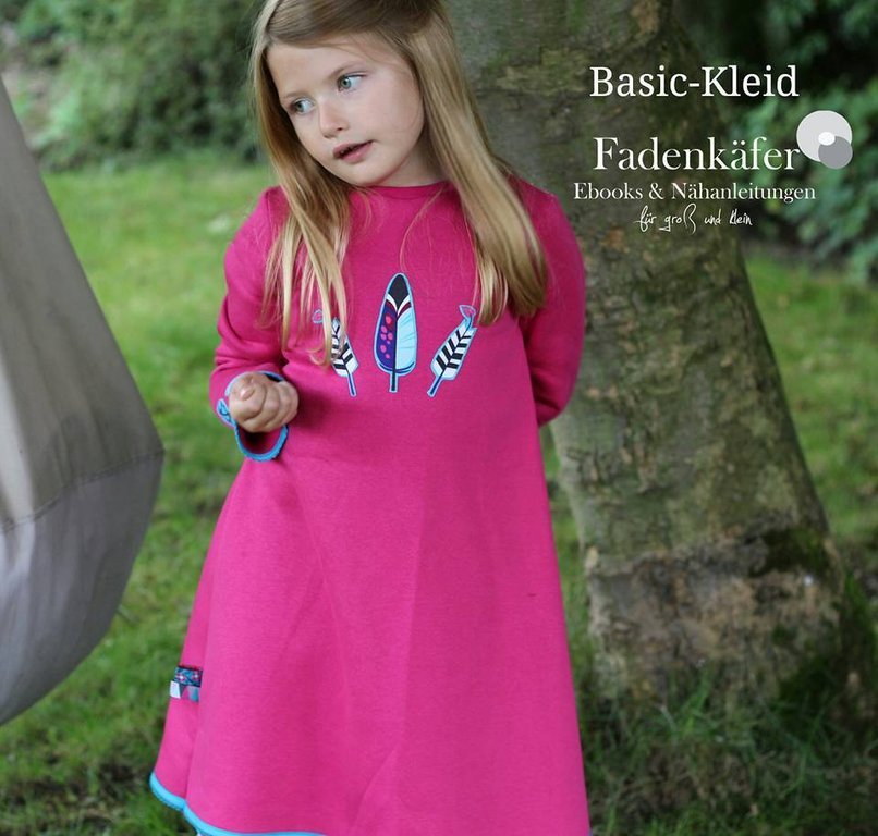fadenk-fer-basic-kleid-kinder-schnittmuster-gr-74-164-kurzarm image 4