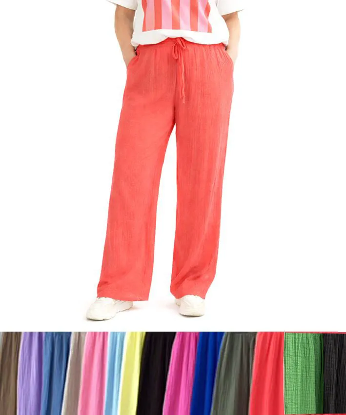 lenipepunkt-musselinhose-damen-baumwolle-schwarz-s-m image 1