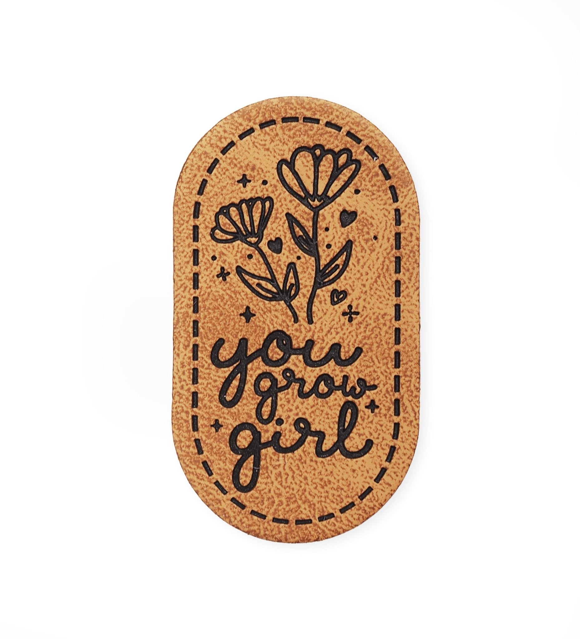 paul-clara-kunstleder-labels-you-grow-girl-iron-on image 1
