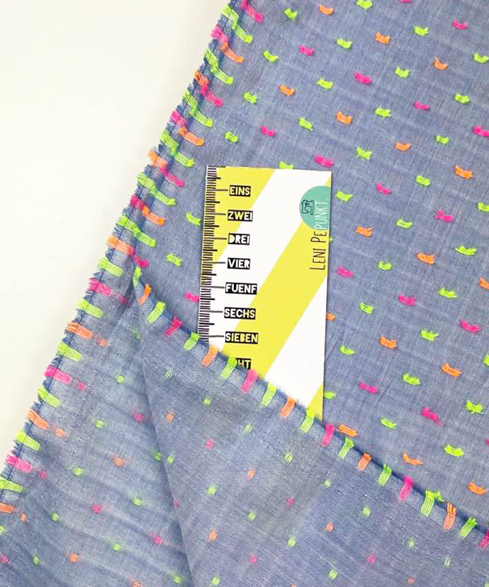 lenipepunkt-dobby-neon-voile-baumwollstoff-koralle-meterware image 3