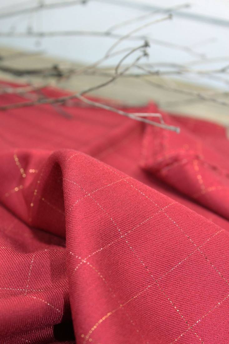 n-hfrosch-viskose-twill-glitzer-karo-rot-webware image 7